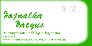 hajnalka matyus business card